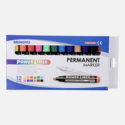 [MUNGYO PE-12AP] MUNGYO Power Liner Permanent Marker Set x 12