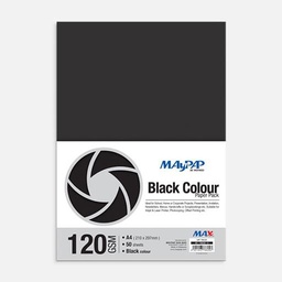 [MAYART MP76626] MAYART Black Paper 120gsm A4 x 50