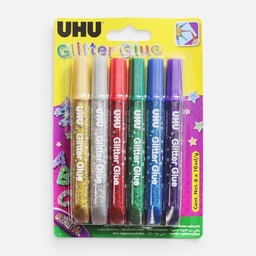 [UHU 39040] UHU Young Creativ' Glitter Glue Set 10ml x 6