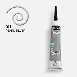[PEBEO 147011] PEBEO Water Based Gutta Outliner 20ml Pearl Silver