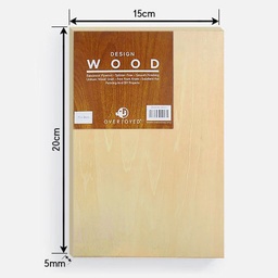 [OVJ P50608] OVJ Basswood Plywood 5mm x 15cm x 20cm