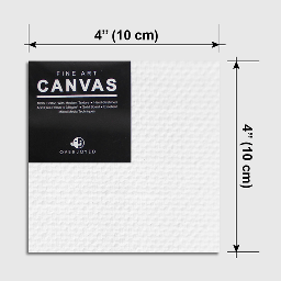 [OVJ A0404] OVJ Cotton Canvas Board 280gsm 4” x 4”