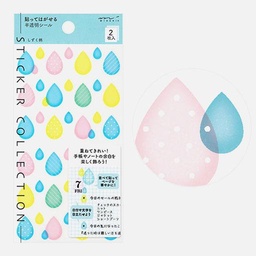 [MIDORI 82539006] MIDORI Sticker Schedule Semi Transparent Droplets