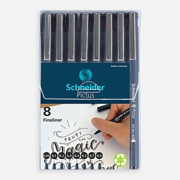 [SCHNEIDER 197598] SCHNEIDER Pictus Drawing Pen Black Set x 8