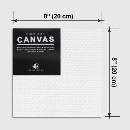 [OVJ A0808] OVJ Cotton Canvas Board 280gsm Square 8” x 8”