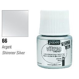 [PEBEO 113066] PEBEO Vitrea 160 Water-Based Glass Paint 45ml 66 Shimmer Silver