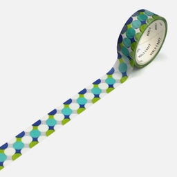 [WORLD CRAFT KRMT15-053] WORLD CRAFT Glitter Washi tape 15mm Circles