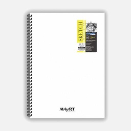 [MAYART MA00073] MAYART Sketch Paper Transparent PP Spiral Book 110gsm A5 x 60