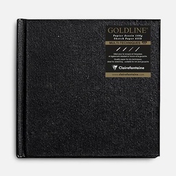 [CLAIREFONTAINE 34251] CLAIREFONTAINE Goldline White Sketch Paper Book 140gsm Square 25cm x 25cm x 64
