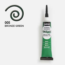 [PEBEO 036005] PEBEO Porcelaine Outliner 20ml Bronze Green