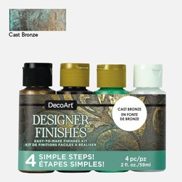 [DECOART DASK574] DECOART Designer Finishes 59ml Cast Bronze Set x 4