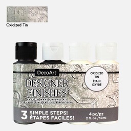 [DECOART DASK572] DECOART Designer Finishes 59ml Oxidized Tin Set x 4