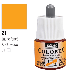 [PEBEO 341021] PEBEO Colorex Watercolor Ink 45ml 21 Dark Yellow