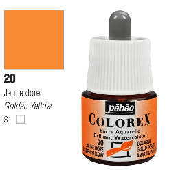 [PEBEO 341020] PEBEO Colorex Watercolor Ink 45ml 20 Golden Yellow