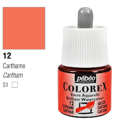 [PEBEO 341012] PEBEO Colorex Watercolor Ink 45ml 12 Cartham