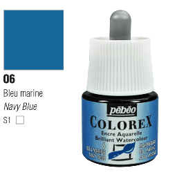 [PEBEO 341006] PEBEO Colorex Watercolor Ink 45ml 06 Navy Blue