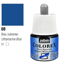 [PEBEO 341008] PEBEO Colorex Watercolor Ink 45ml 08 Ultramarine Blue
