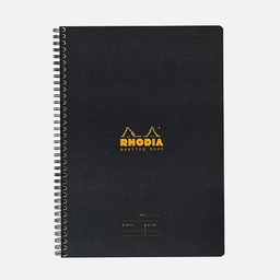[RHODIA 193419] RHODIA Meeting Spiral Book 90gsm Lined A5+ x 80 Black