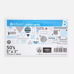 [A'ZONE 12302] A'ZONE Besform Plain Card 230gsm 3” x 5” x 50