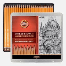[KOH-I-NOOR 1504024001PL] KOH-I-NOOR 1500 Professional Graphite Pencil Complete Set x 24