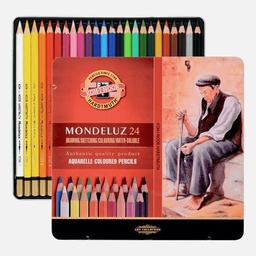 [KOH-I-NOOR 3724024001PL] KOH-I-NOOR Mondeluz Watercolor Pencil Metal Tin Set x 24