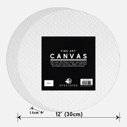 [OVJ E9012] OVJ Circle Stretched Cotton Canvas 380gsm 15mm x 30cm