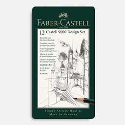 [FABER-CASTELL 119064] FABER-CASTELL Castell 9000 Graphite Pencil Design Set x 12 (5H-5B)