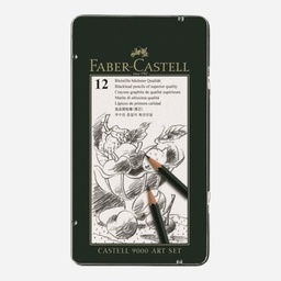 [FABER-CASTELL 119065] FABER-CASTELL Castell 9000 Graphite Pencil Art Set x 12 (HB-8B)