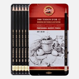 [KOH-I-NOOR 1902012009PL] KOH-I-NOOR Toison D'or Professional Graphite Pencil Art Set x 12